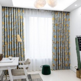 Moderne Gardine Nach Maß Gardine Blumen Druck Home