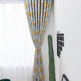 Moderne Gardine Nach Maß Gardine Blumen Druck Home