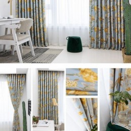 Moderne Gardine Nach Maß Gardine Blumen Druck Home