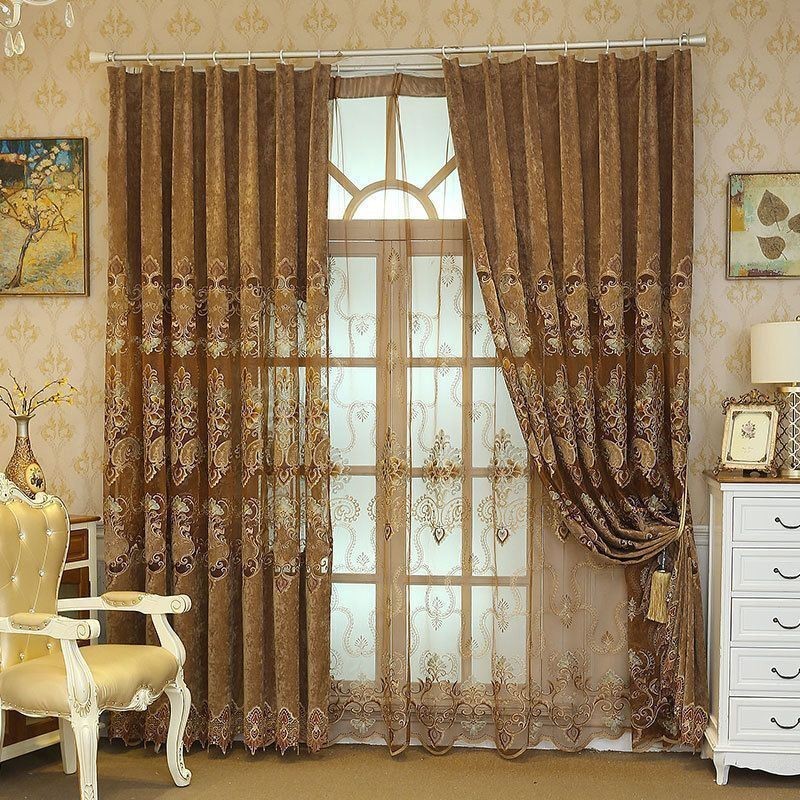 Moderne Gardine, Maßgefertigte Gardine Im Europäischen Stil Mit Stickerei