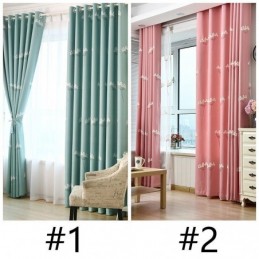 Nordische Gardine Maßgardine Minimalistische Blumenstickerei