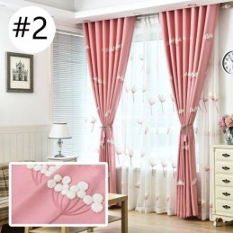 Nordische Gardine Maßgardine Minimalistische Blumenstickerei