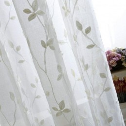 Transparenter Vorhang Im Europäischen Pastoralstil, Maßgefertigter Vorhang, Geprägtes Muster
