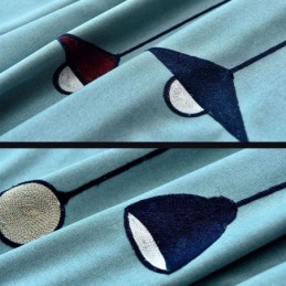 Moderner Vorhang Nach Maß Gardine Lampenmuster Polyester