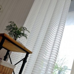 Moderner, Schlichter, Transparenter Vorhang, Maßgefertigt, Vorhangstreifen, Jacquard, Wohnzimmer, Arbeitszimmer, Vielseitiger Stoff