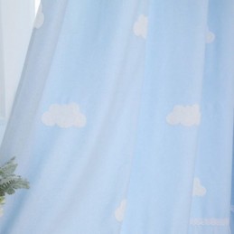 Süße Wolkenvorhänge, Blau, Halbverdunkelnd, Für Mädchenzimmer