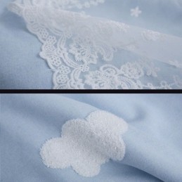 Süße Wolkenvorhänge, Blau, Halbverdunkelnd, Für Mädchenzimmer