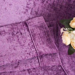 Vorhang Im Amerikanischen Antik-Stil, Maßgefertigt, Chenille, Einfarbig, Violett, Für Schlafzimmer, Verdunkelungsstoff