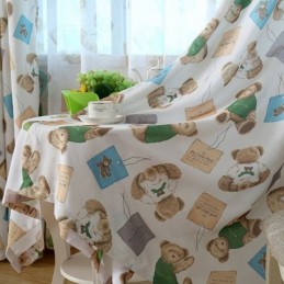 Vorhang Mit Cartoon-Bär-Design, Maßgefertigt, Schöner Vorhang Für Jungen- Und Mädchenzimmer