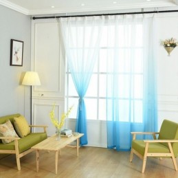 Atmungsaktive Voile-Vorhänge Für Das Wohnzimmer, Transparent, Für Moderne, Minimalistische Druckdesigns