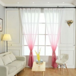 Atmungsaktive Voile-Vorhänge Für Das Wohnzimmer, Transparent, Für Moderne, Minimalistische Druckdesigns