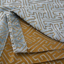 Vorhang Im Nordischen Abstrakten Stil, Maßgefertigt, Vorhang Maze Jarquard, Wohnzimmer, Bice Chenille, Verdunkelungsstoff