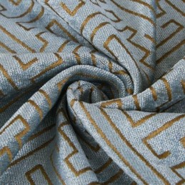 Vorhang Im Nordischen Abstrakten Stil, Maßgefertigt, Vorhang Maze Jarquard, Wohnzimmer, Bice Chenille, Verdunkelungsstoff