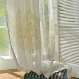 Nordischer Einfacher Transparenter Vorhang Nach Maß Vorhang Europäische Blumenstickerei Wohnzimmer Arbeitszimmer Stoff