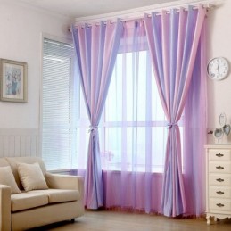 Moderne Jacquard-Vorhänge Mit Farbverlauf, Bunter Streifenvorhang, Maßgefertigter Vorhang Für Mädchenschlafzimmer