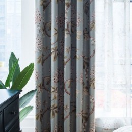 Moderner Ländlicher Vorhang, Maßgefertigt, Vorhangspray, Bedruckt, Schlafzimmer, Umweltschutz, Verdunkelungsstoff