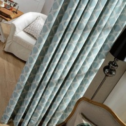 Nordischer Einfacher Vorhang, Maßgefertigter Vorhang, Geometrisch Bedruckt, Umweltfreundlicher Baumwollstoff