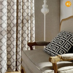 Nordischer Einfacher Vorhang, Maßgefertigter Vorhang, Geometrisch Bedruckt, Umweltfreundlicher Baumwollstoff