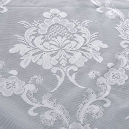 Schlichter Klassischer Transparenter Vorhang, Maßgefertigter Vorhang, Europäischer Blumen-Jacquard-Stoff Für Wohnzimmer Und Schlafzimmer
