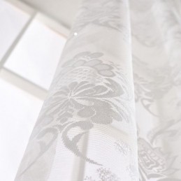 Schlichter Klassischer Transparenter Vorhang, Maßgefertigter Vorhang, Europäischer Blumen-Jacquard-Stoff Für Wohnzimmer Und Schlafzimmer