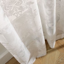 Schlichter Klassischer Transparenter Vorhang, Maßgefertigter Vorhang, Europäischer Blumen-Jacquard-Stoff Für Wohnzimmer Und Schlafzimmer