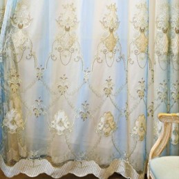 Europa Tüll Vorhang Maßgeschneiderte Vorhang Bestickt Voile Für Wohnzimmer