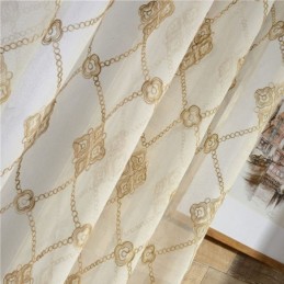 Nordic Sheer Vorhänge Diamant Muster Fenster Für Wohnzimmer Schlafzimmer