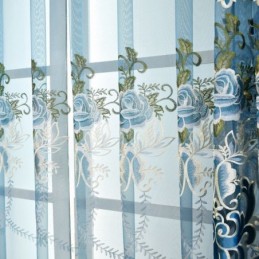 Moderner Blumenvorhang Nach Maß Vorhang Tüll Fenster Schiere Für Wohnzimmer Schlafzimmer