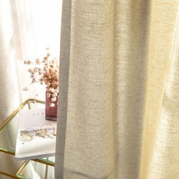 Leinen Hotel Vorhänge Schlafzimmer Strukturierte Verdunkelung Plain Vorhang Maßgeschneiderte Vorhang