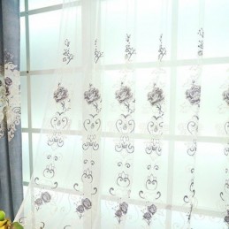 Moderne Florale Transparente Tüllvorhänge Für Wohnzimmer Und Schlafzimmer