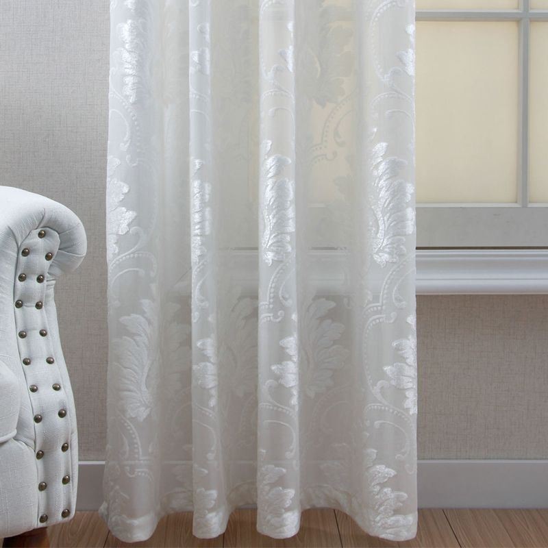 Moderner Floraler Transparenter Vorhang Nach Maß Für Wohnzimmer Und Schlafzimmer