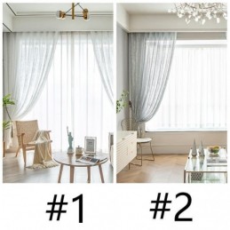 Nordische Tüll-Vorhänge, Eleganter Weißer Voile-Vorhang, Maßgefertigt, Vorhang-Jalousie-Panel Für Wohnzimmer, Eins