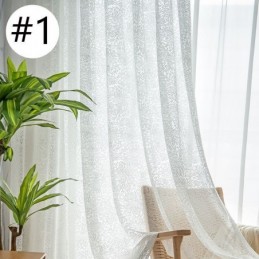Nordische Tüll-Vorhänge, Eleganter Weißer Voile-Vorhang, Maßgefertigt, Vorhang-Jalousie-Panel Für Wohnzimmer, Eins