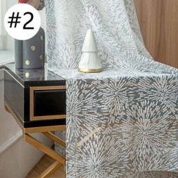 Nordische Tüll-Vorhänge, Eleganter Weißer Voile-Vorhang, Maßgefertigt, Vorhang-Jalousie-Panel Für Wohnzimmer, Eins