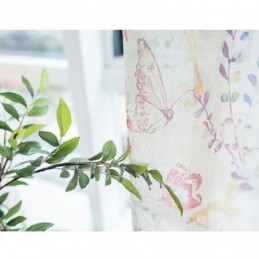 Moderner, Ländlicher, Transparenter Vorhang, Maßgefertigt, Vorhang Mit Schmetterlingsdruck, Schlafzimmerstoff