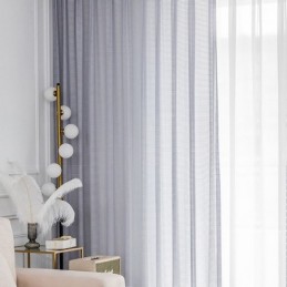 Lichtfilternde Vorhänge Waffelgewebe Strukturierte Fensterbehandlung Für Wohnzimmer