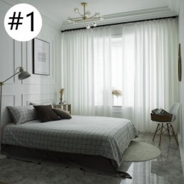 Luxus Weiß Tüll Vorhang Maß Vorhang Für Wohnzimmer Schlafzimmer Fenster Jacquard Sheers