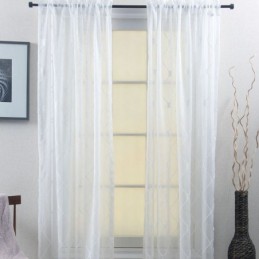 Transparente Vorhänge Mit Geometrischem Muster Für Wohnzimmer Und Schlafzimmer
