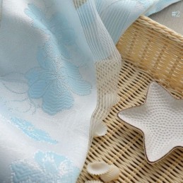 Schlichter Ländlicher Gardinenvorhang, Maßgefertigt, Pfirsichblüten-Jacquard, Schlafzimmer, Wohnzimmer, Stoff
