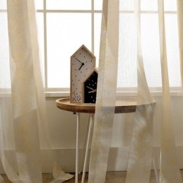 Schlichter Ländlicher Gardinenvorhang, Maßgefertigt, Pfirsichblüten-Jacquard, Schlafzimmer, Wohnzimmer, Stoff