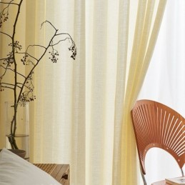 Baumwolle Leinen Tüll Vorhänge Für Wohnzimmer Cafe Einfarbig