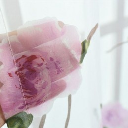 Floral Sheer Fenster Vorhänge Tüll Drapery Home Decor Raumteiler