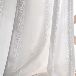 Weiße Durchscheinende Vorhänge Im Nordischen Stil Jacquard-Vorhänge Für Wohnzimmer Schlafzimmer