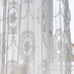 Koreanischer Tüllvorhang, Bestickter Vorhang, Maßgefertigter Vorhang Für Wohnzimmer, Esszimmer, Schlafzimmer