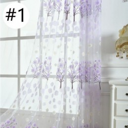 Moderne Gardinen Mit Blumenmuster Aus Tüll Für Das Wohnzimmer