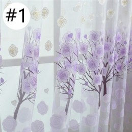 Moderne Gardinen Mit Blumenmuster Aus Tüll Für Das Wohnzimmer