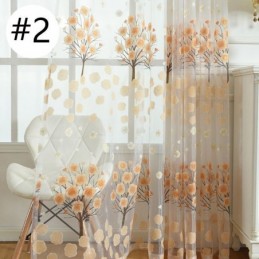 Moderne Gardinen Mit Blumenmuster Aus Tüll Für Das Wohnzimmer