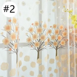 Moderne Gardinen Mit Blumenmuster Aus Tüll Für Das Wohnzimmer