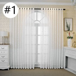Dekorative Fenstergitter Pflanzenbestickte Tüllvorhänge Für Schlafzimmer