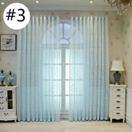 Dekorative Fenstergitter Pflanzenbestickte Tüllvorhänge Für Schlafzimmer